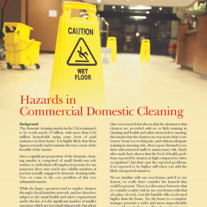 Cleaning Masterclass Hazards in Commercial Domestic Cleaning