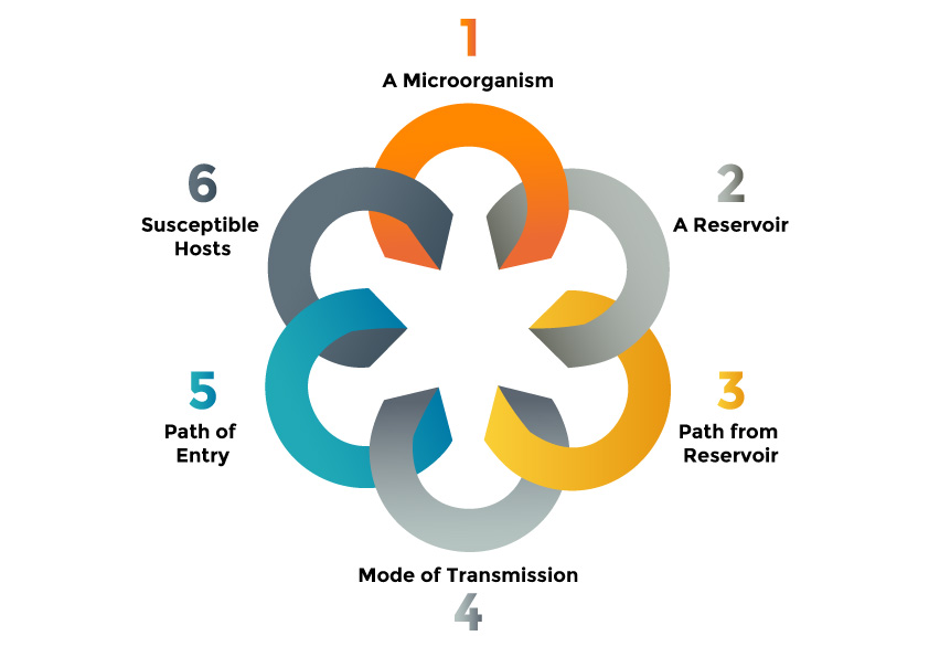 The 6 Links In The Chain Of Infection How Cleaning And Sanitising