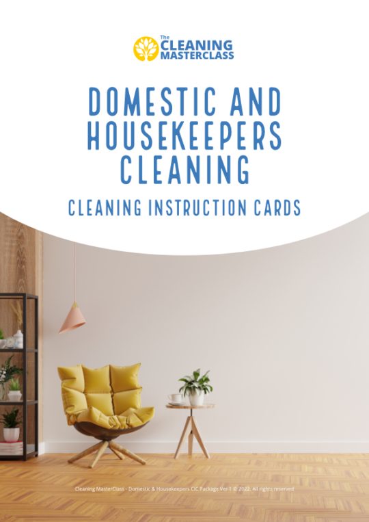 Domestic and Housekeepers Cleaning Instruction Cards