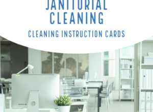 Office and general janitorial cleaning instruction cards