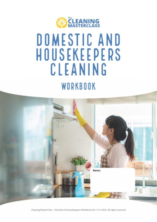 Domestic and Housekeeper Cleaning Workbook